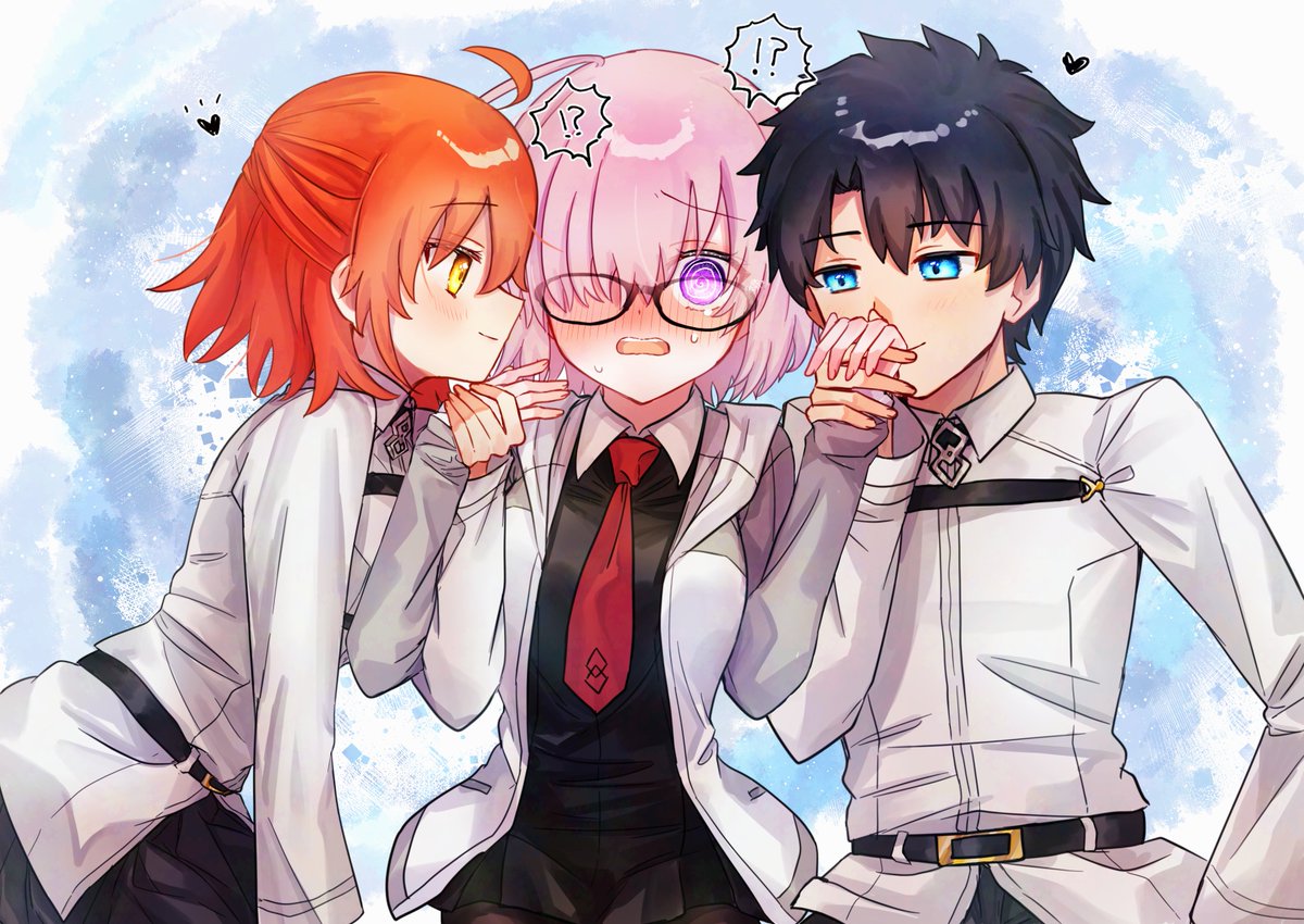 ぐだ子 ,ぐだ男 ,マシュ・キリエライト(Fate) 「こういう図が無限に好きなのかもしれない」|はるかっぱのイラスト