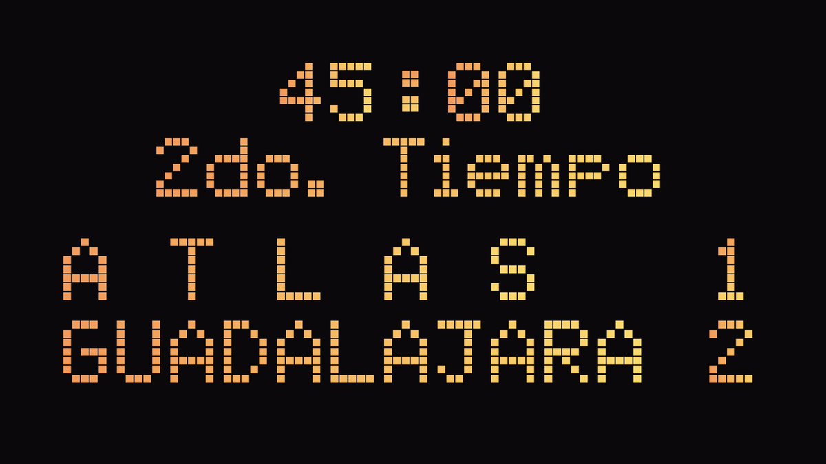 EstadioJalisco's tweet photo. Marcador Final: @AtlasFC 1-2 @Chivas

Goles : :
- Paulo Ramírez al 13' 🦊
- Armando González al 48' 🐐
- Ángel Sepúlveda al 84' (P) 🐐 https://t.co/9v05rUAfwa