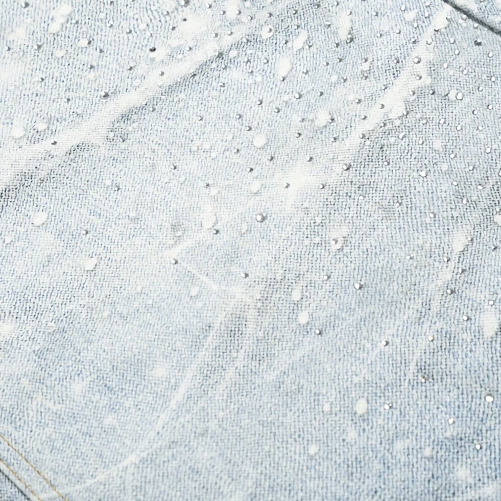 cloutcollection's tweet photo. 'Gossamer' Glitter Speck Wide Leg Denim Jeans