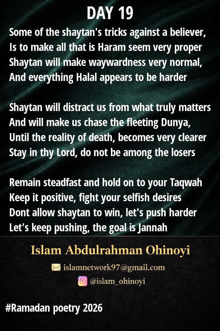 Islam_AO's tweet photo. Indeed, Shaytan is to human an obvious enemy (Yusuf: 5) https://t.co/koHUtkp0AC