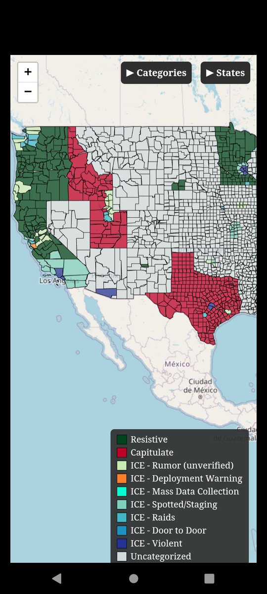 pir8ess's tweet photo. This is an interesting map.  
Apparently (Zero ICE in NV)? https://t.co/xbGISrPDz2