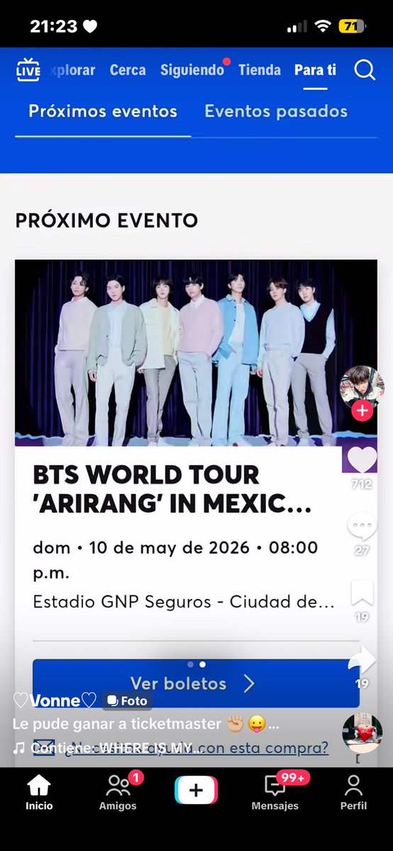 estos tiktoks de “no tengo novio, no tengo dinero, pero saben q si tengo?” y pum q me avientan su captura con su boleto me está matando 😭😭