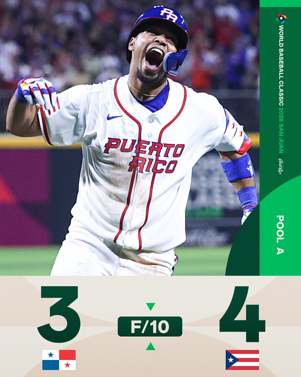 Darell Hernaiz's 10th-inning walk-off homer lifts Team Puerto Rico to a 4-3 victory and 2-0 record in pool play! #WorldBaseballClassic