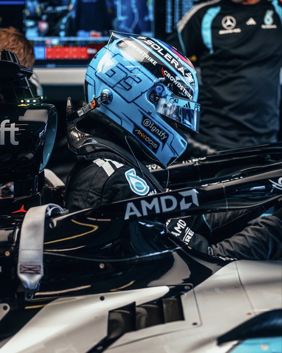 MercedesAMGF1's tweet photo. Suiting up for the first GP of the year 👊 https://t.co/tIqhe2Cw54
