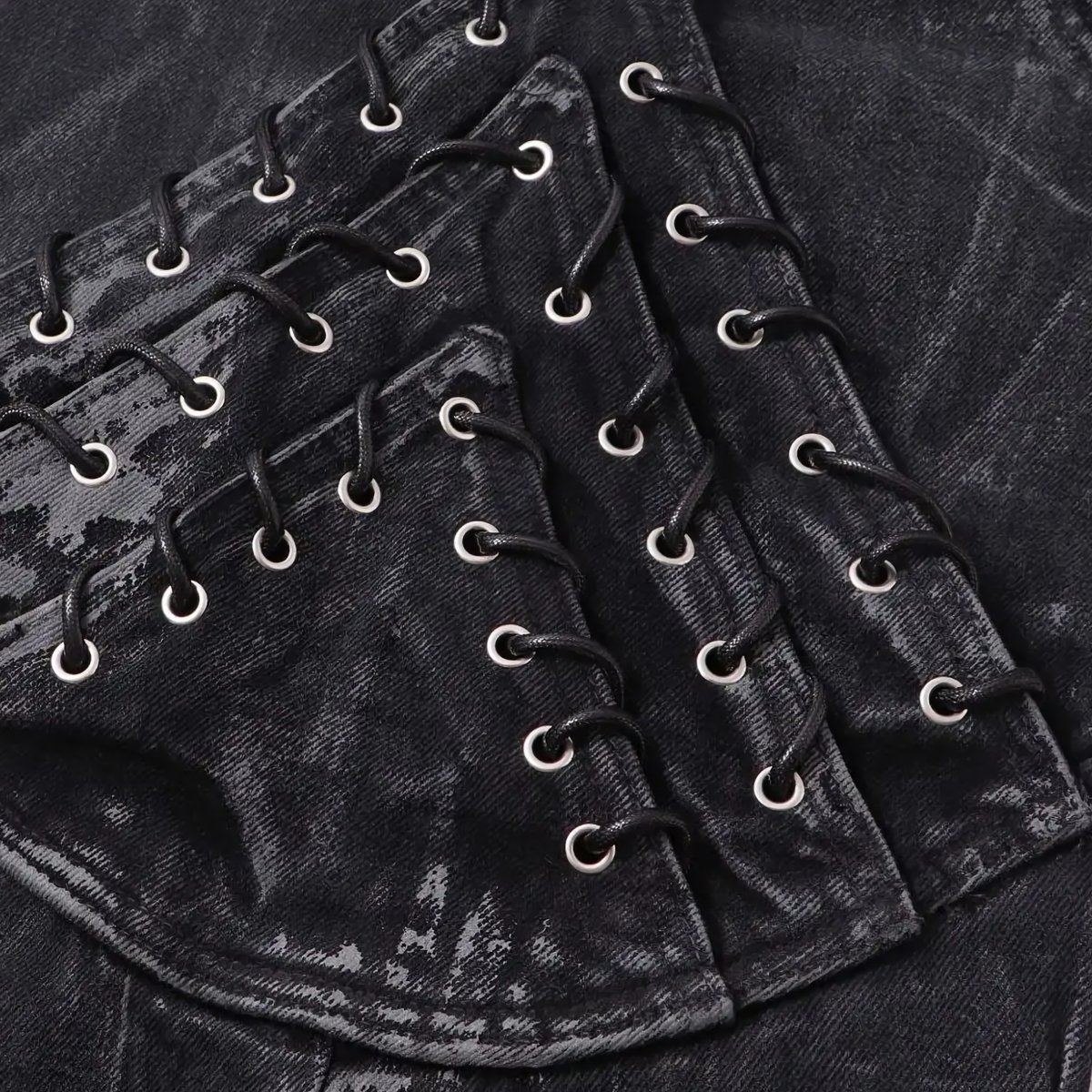 cloutcollection's tweet photo. 'Rift' Baggy Denim Jeans with Torn Patchwork