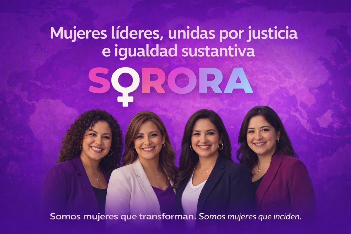 SororaAC's tweet photo. Somos mujeres líderes provenientes de diversos ámbitos de la vida pública. No somos un número ni una cuota. Somos personas con trayectoria, preparación y compromiso social. Somos mujeres que ejercen liderazgo con responsabilidad, visión y empatía, somos SORORA
#UnidasEnSororidad https://t.co/N83uCYi495