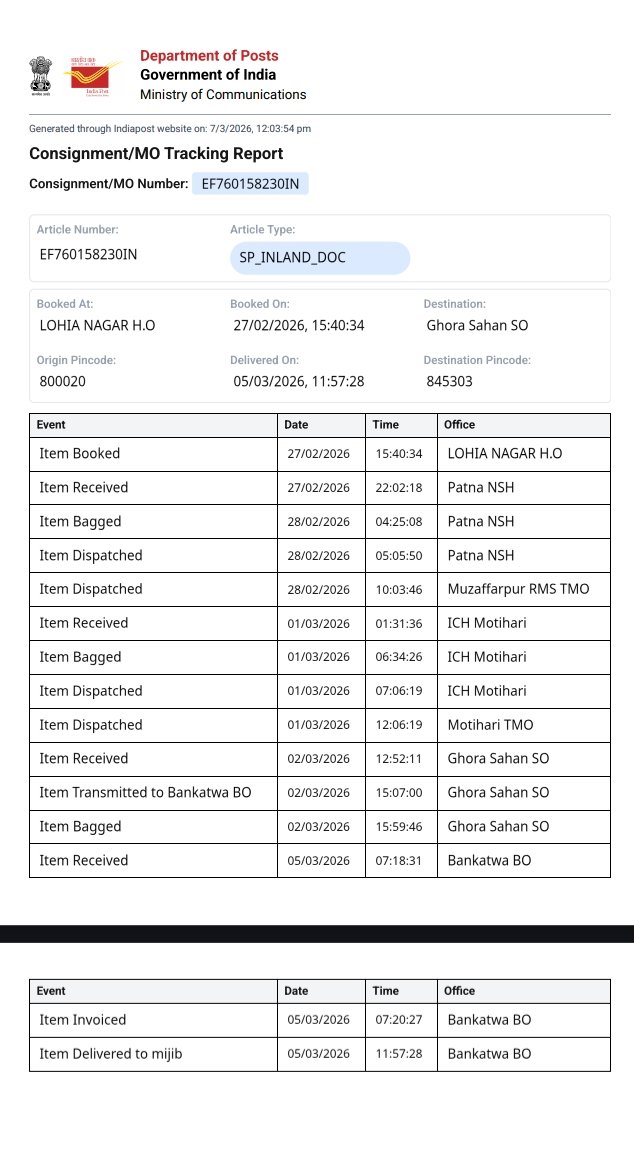 iamsalmannadim's tweet photo. 2/2

I have attached the shipment details for your reference. Could you pls investigate this matter and provide an update on the status of the parcel? https://t.co/vkfHEHcmPG
