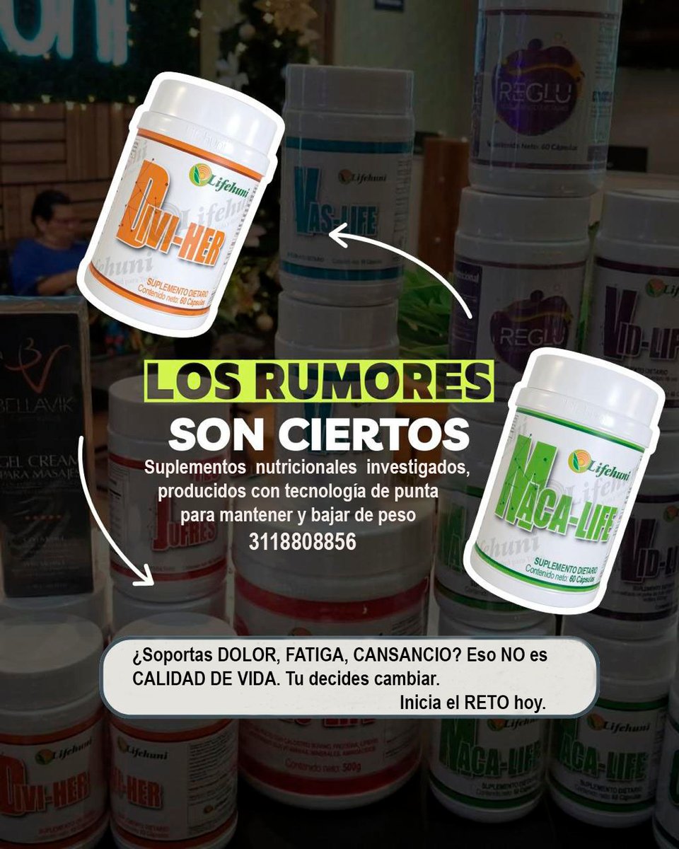 O2LIQUIDO's tweet photo. 3118808856 – 3017049700.
https://t.co/3cwNyk8Uwy
BENEFICIOS DÚO PERFECTA. DIVI – HER + MACA – LIFE. #DíaInternacionalDeLaMujer
· DIVI – HER. ABSORCIÓN DE GRASA Y CARBOHIDRATOS.
· Proceso de LIPÓLISIS y Termogénesis grasa localizada.
· COLESTEROL. TRIGLICÉRIDOS. Acidez. 
Leer MÁS. https://t.co/cmQgxqPQ52