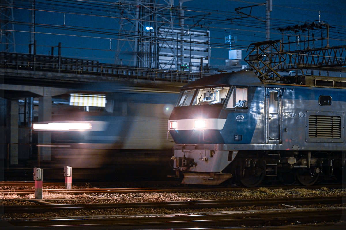 D1Hd85's tweet photo. 2026/3/7
1097レ EF210-103+コキ?B
菱形旧塗装が入ったので笠寺の入換まで追っかけ。 https://t.co/O7CamnMioo