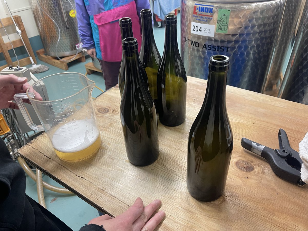 YuheiWinemaker's tweet photo. 先月から2年目シーズンをスタートしております！まずは昨年秋に収穫した白（シュナン・ブランとプティ・マンサン）をボトリングしました。 https://t.co/VlMEr6Qmy4