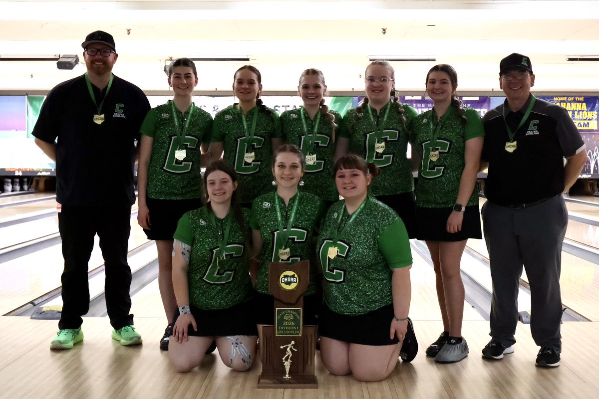 OHSAASports's tweet photo. 🎳 #OHSAA BOWLING: Congratulations to Celina on winning the 2026 Girls Bowling Division I State Championship! https://t.co/F1OTsZSesl