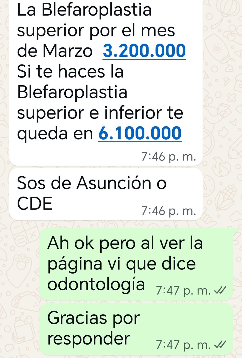 [Hilo - me preocupa]

Hay un tema que me parece grave en el campo de la salud.

Hace unos años en la radio entrevisté al gremio de cirujanos plásticos y al representante del gremio de odontología sobre la disputa que tienen porque los ODONTÓLOGOS hacen cirugías PLÁSTICAS e
