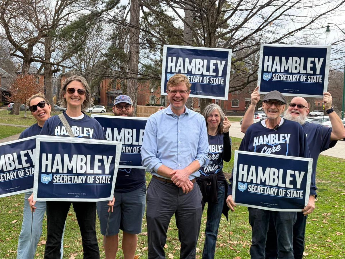 hambleyforohio's tweet photo. And we’re off! Thank you to our volunteers across #ohio for participating in our first #canvass launches! 🚀 We’re going to be knocking doors in every corner of the state and need your help. Sign up through the Google Form in my linktree! #hambleyforohio #careforohio https://t.co/ZPGAsmdrpH