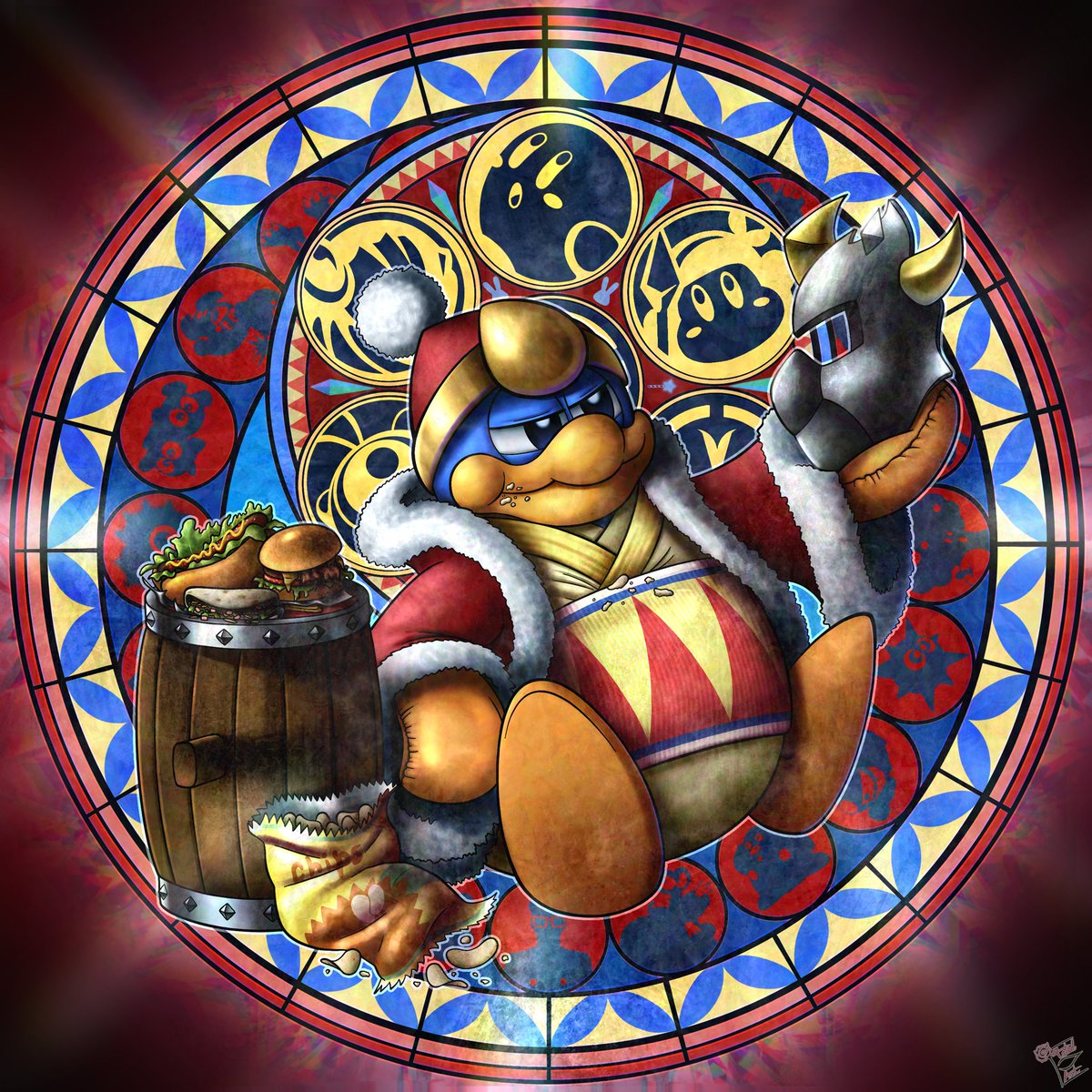 RatedEArt's tweet photo. Day 61 of drawing every #SmashBrosUltimate characters’ hearts

Today we will be diving into the heart of the fighter voiced by Sakurai himself #39: King Dedede!
#fanart https://t.co/oFL5esCNnF