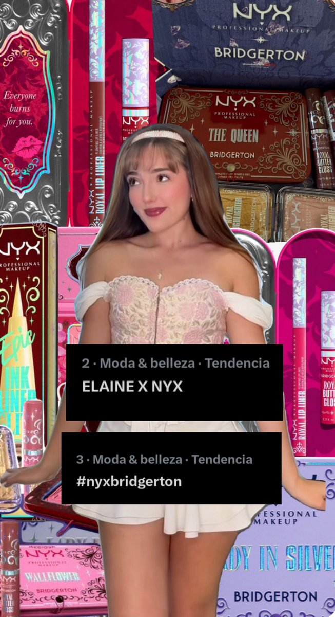 A solo 20 minutos de comenzar ya nos posicionamos en el top dos y tres

ELAINE X NYX
#nyxbridgerton