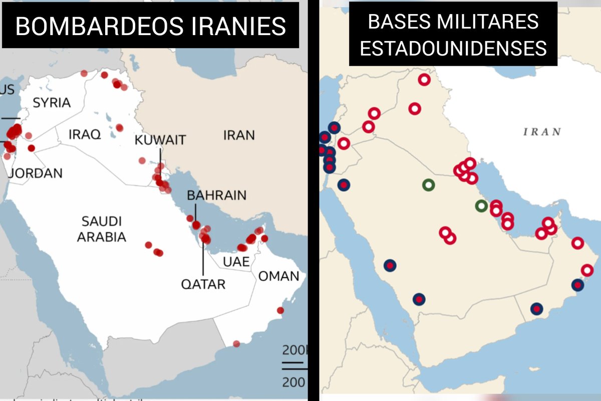 Cuando los medios de comunicación dicen:
"Irán atacó Qatar"
"Irán atacó Kuwait"
"Irán atacó Bahrain"

No es más que una estrategia de manipulación para hacerte creer que Irán está atacando indiscriminadamente a todos los países vecinos

Cuando en realidad Irán está atacando las