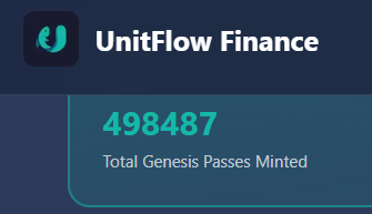 OstseeCranz's tweet image. I'm participating in the UnitFlow Finance
@UnitFlowFinance as part of the Arc @arc
testnet  #UnitFlowFinance  NFT on the landing page has now 498487 unique addresses. LFG!🚀