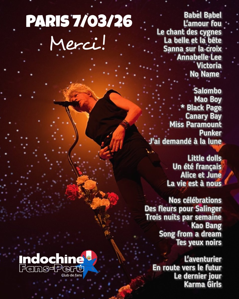 Indochine Fans Perú - Club tweet media