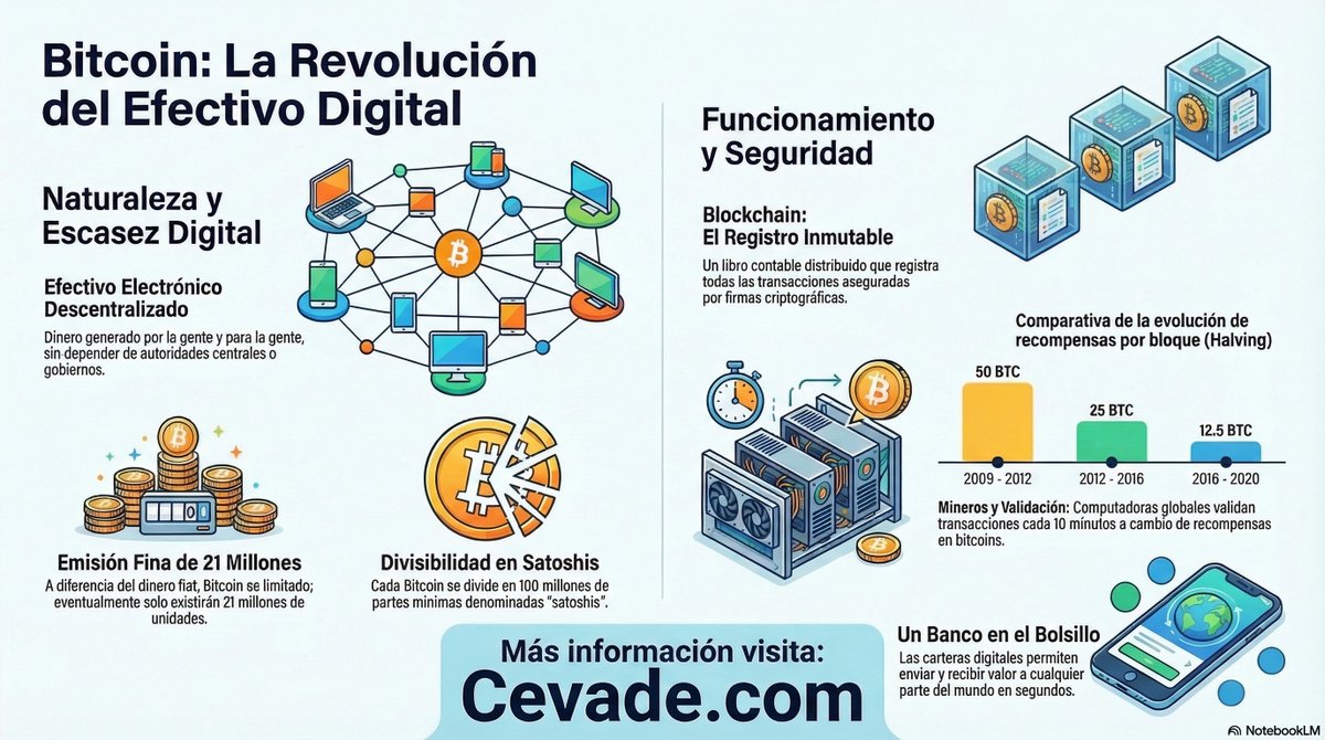 CeVaDe's tweet photo. Bitcoin: La Revolucion del Efectivo Digital.
📍 #Infografia #Bitcoin #BitcoinNews #Blockchain #CryptoNews 
💾 https://t.co/nV2coqSHTc
📢 Atte. Cesar Vallejo de la Torre https://t.co/FvGvmADQYz