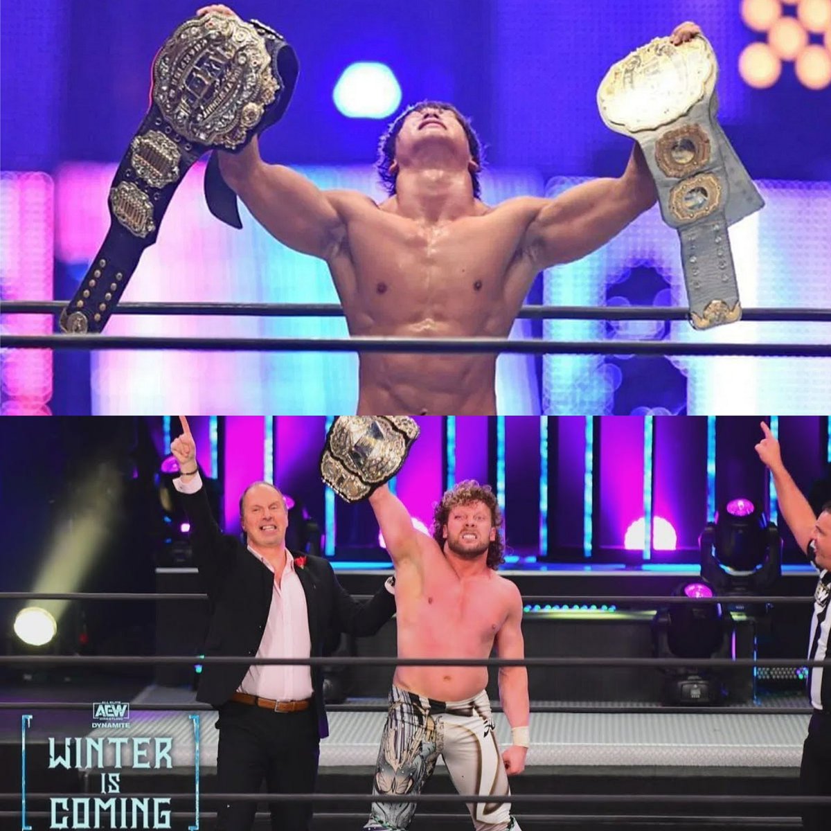 embestar's tweet photo. Two new chapters in my Golden☆Lovers series are now available! 🌟

https://t.co/q9jkMlKGai

Covering Sep 2018-July 2022: G☆L wraps up their time in NJPW and AEW begins, separating the lovers once again. Kenny is depressed &amp; despite the distance, they have eerily similar runs 🤔 https://t.co/8DxyyqC7Aj