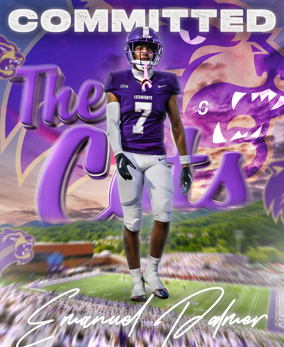 EmanuelPalmer26's tweet photo. Blessed to announce my commitment to The University of Western Carolina!!! @CoachJoeRocconi @CoachLoganJohns @CHSDragonFB @RileyElite3 @CoachCale_WCU #AGTG https://t.co/admY7BLBl4