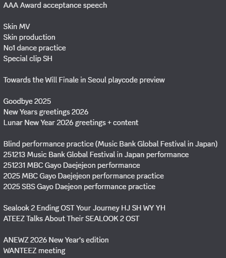 ATEEZ Content Masterlist tweet media