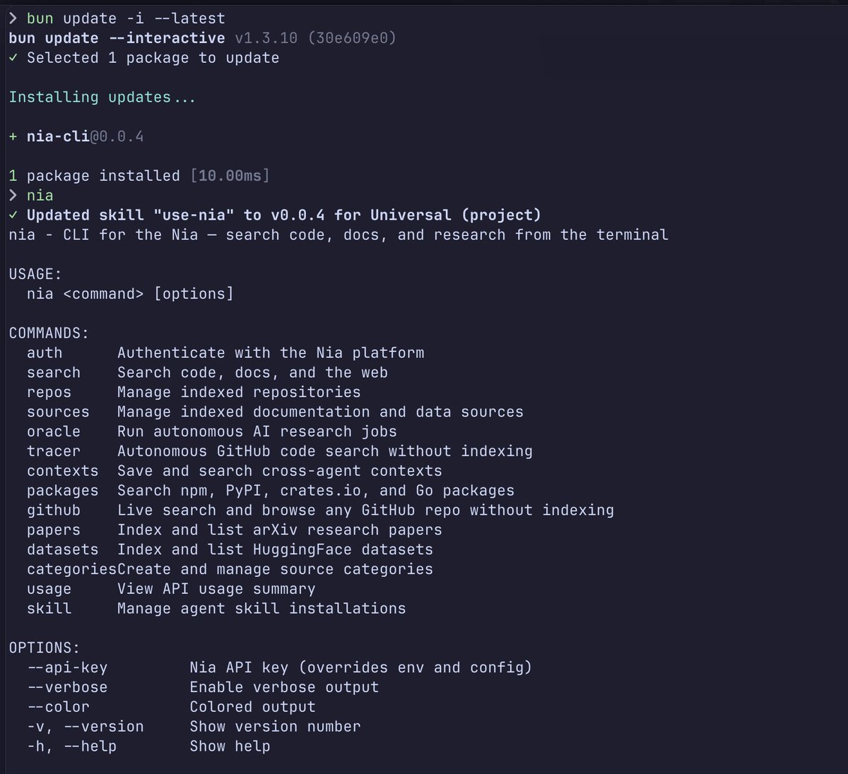 chenxinyan04's tweet photo. Your agent skills will update itself if you are building your CLI with @crustjs + the skills module https://t.co/MTAFRDuQAO