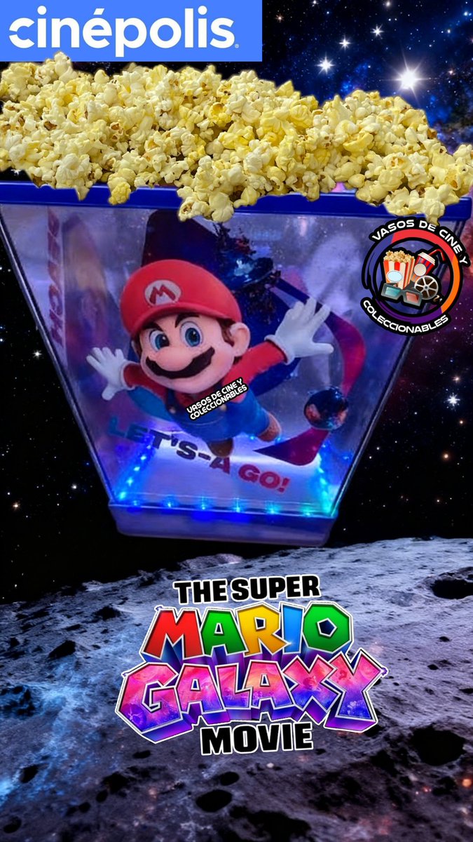 vasosdecineyco1's tweet image. Esta es la otra palomera de SUPER MARIO GALAXY que vendera CINÉPOLIS.
Tiene luz led. 👌😉

#SuperMarioGalaxyMovie #TheSuperMarioGalaxyMovie #popcornbucket #Cinépolis #Palomera