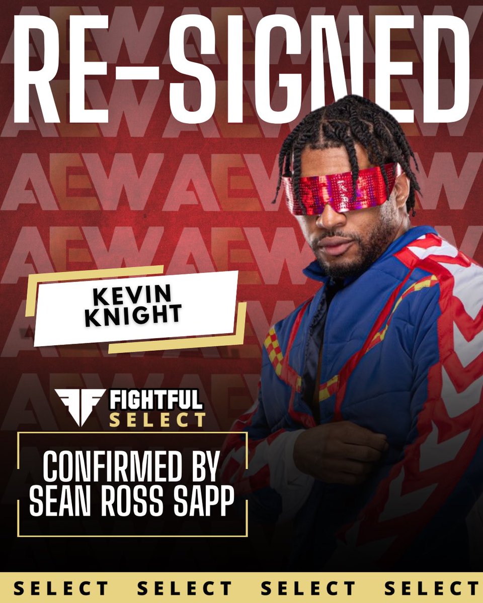 Kevin Knight has re-signed with AEW, <a href="/FightfulSelect/">FightfulSelect.com! Exclusive Pro Wrestling News</a> has learned.

We have the full details for Select subscribers