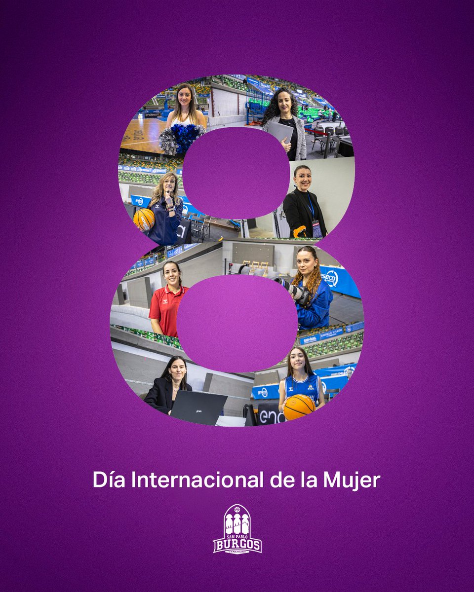 SanPabloBurgos's tweet photo. El día a día de nuestro club no se entiende sin ellas. Este #8M rendimos homenaje a todas las mujeres que nos hacen grandes 💜 https://t.co/9yYflrqc1H