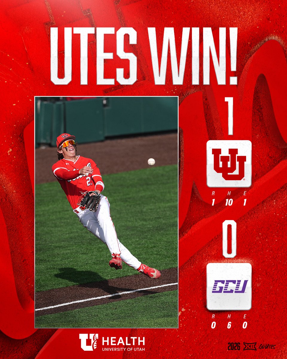 utahbaseball's tweet photo. Undefeated in the new digs 🏡

Tomorrow at 1 pm, the Utes take the turf for another battle versus the Antelopes‼️

#GoUtes https://t.co/uLr5bPhV5w