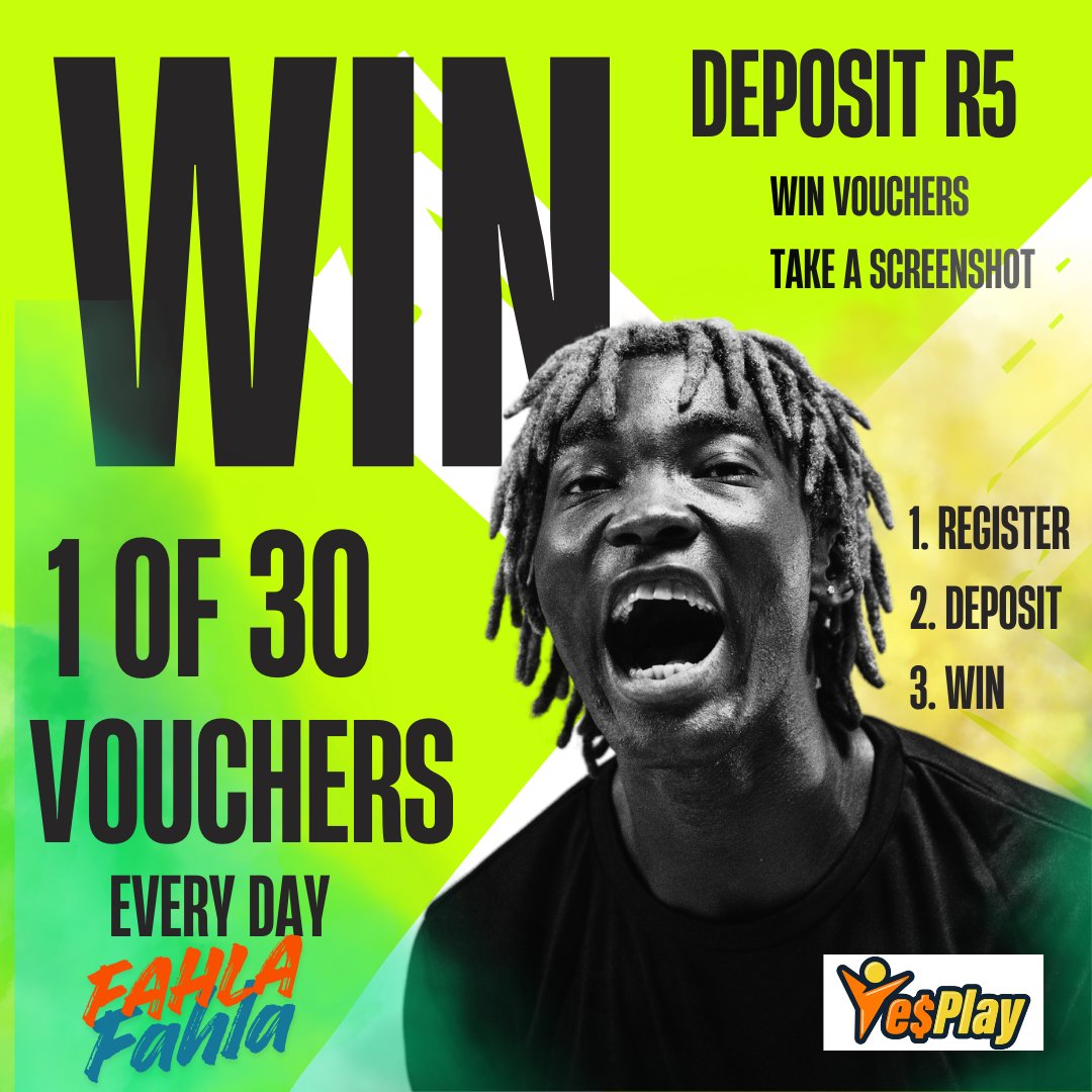 🚨𝐄𝐏𝐈𝐂 𝐆𝐈𝐕𝐄𝐀𝐖𝐀𝐘 𝐀𝐋𝐄𝐑𝐓!🚨⁣
⁣
Level up with 𝟏𝟎𝟎% 𝐅𝐈𝐑𝐒𝐓 𝐃𝐄𝐏𝐎𝐒𝐈𝐓 𝐁𝐎𝐍𝐔𝐒! Drop R5 &amp; grab +R50 FREE BONUS! 🔥💥🏆⁣
⁣
1️⃣ Sign up: (goyesplay.com/yiarazatt)
2️⃣ Deposit from R1 (1Voucher, OTT, etc.) 💰⁣
3️⃣ Win vouchers! 🎟️😎⁣
⁣
T&amp;Cs apply🔥🔥🤺