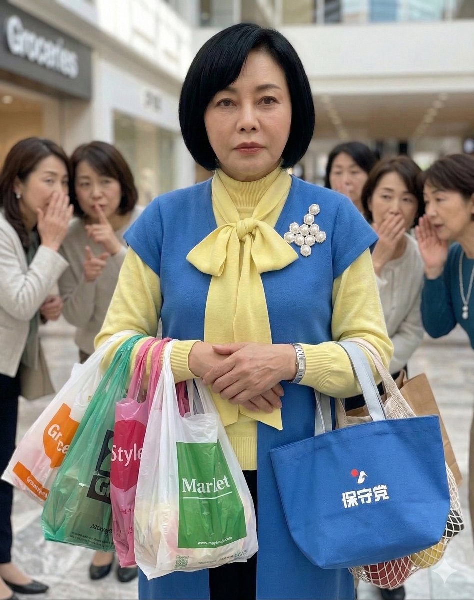 vargabond1's tweet photo. 例のバッグもってお買い物いくと、「こうなる」の図 https://t.co/elvVr2WQuo