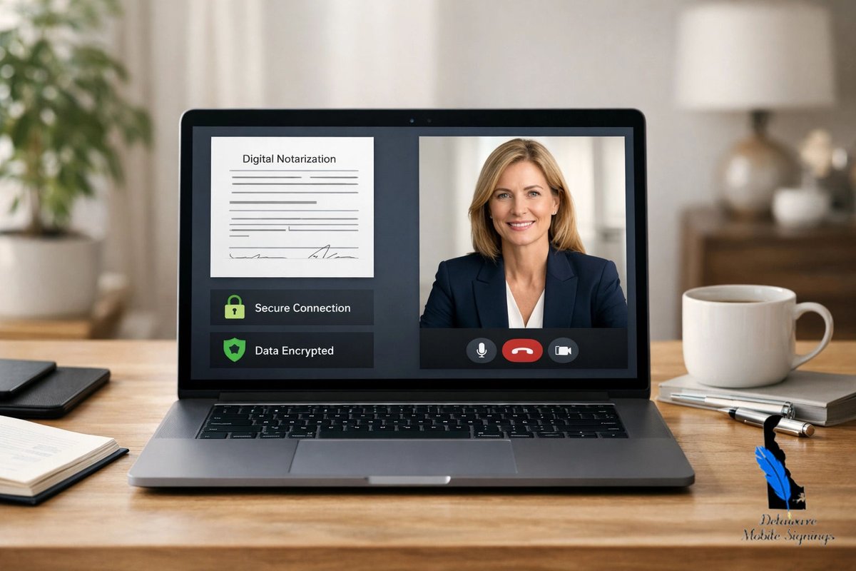 DelawareMobile's tweet photo. Myth: Remote Online Notarization (RON) isn't as secure as in-person. 🛡️ Fact: Our encrypted platform provides legally binding authentication for your documents, anywhere in Delaware. Professional, fast, and secure. #DelawareNotary #RON #LegalTech #MobileSignings https://t.co/vqXkIuQ4zT