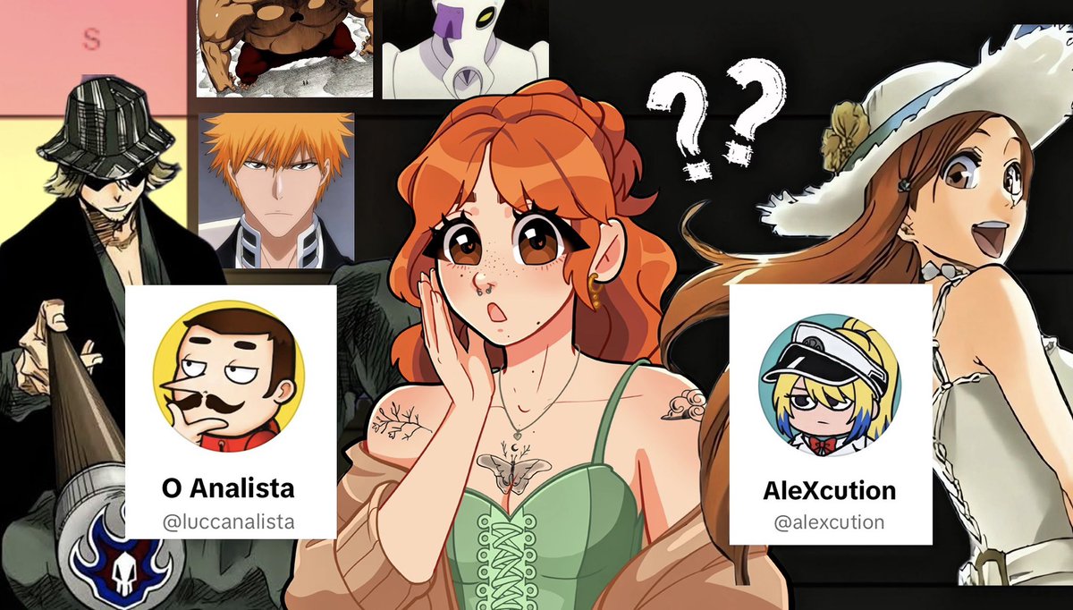 LIVE: TIER LIST DE PERSONAGENS DE BLEACH feat. <a href="/LuccaAnalista/">Lucca, o Analista</a> e <a href="/AleXcution/">Alexandre Galvão</a> 

Amanhã (08/03) às 16:00 no meu canal twitch.tv/milameiwe 

🔴 E essa semana o vídeo sai no Youtube!