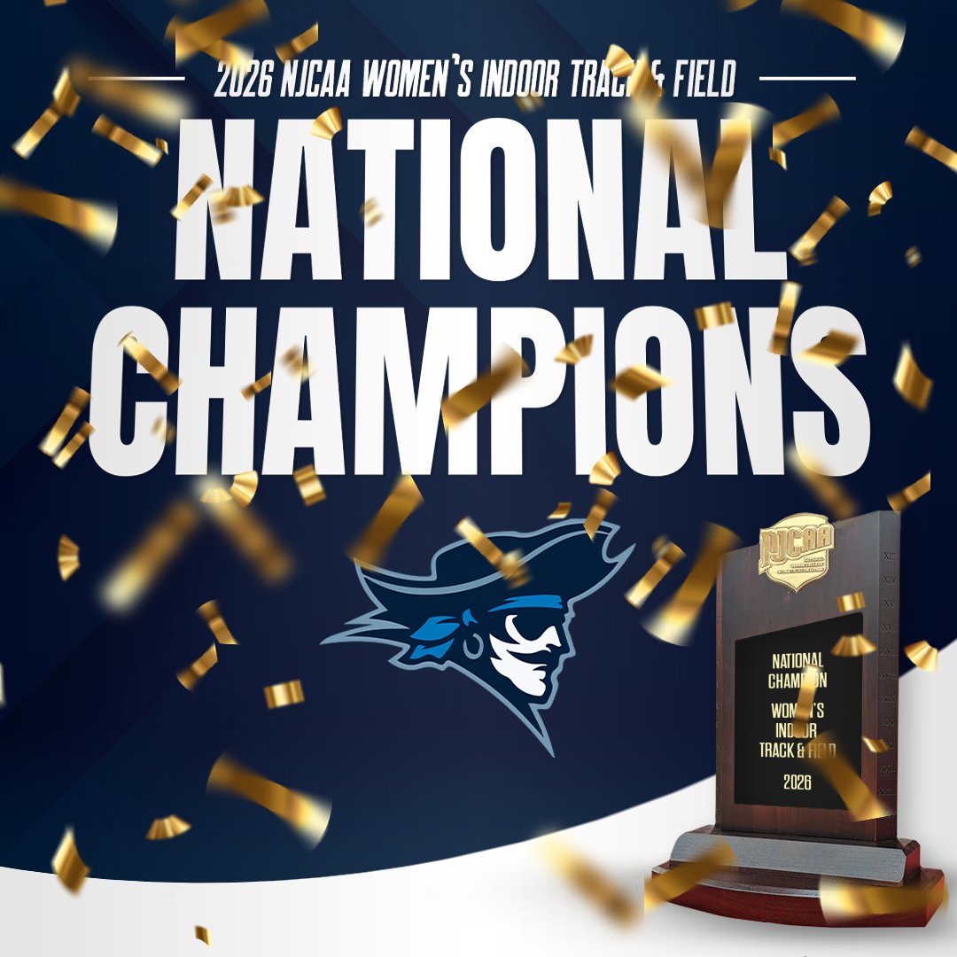 USTFCCCA's tweet photo. Congratulations to @ReiverCC_TF for winning the women's team title at the 2026 NJCAA Indoor Track &amp; Field Championships in Topeka, Kansas! https://t.co/kJthkiObRG