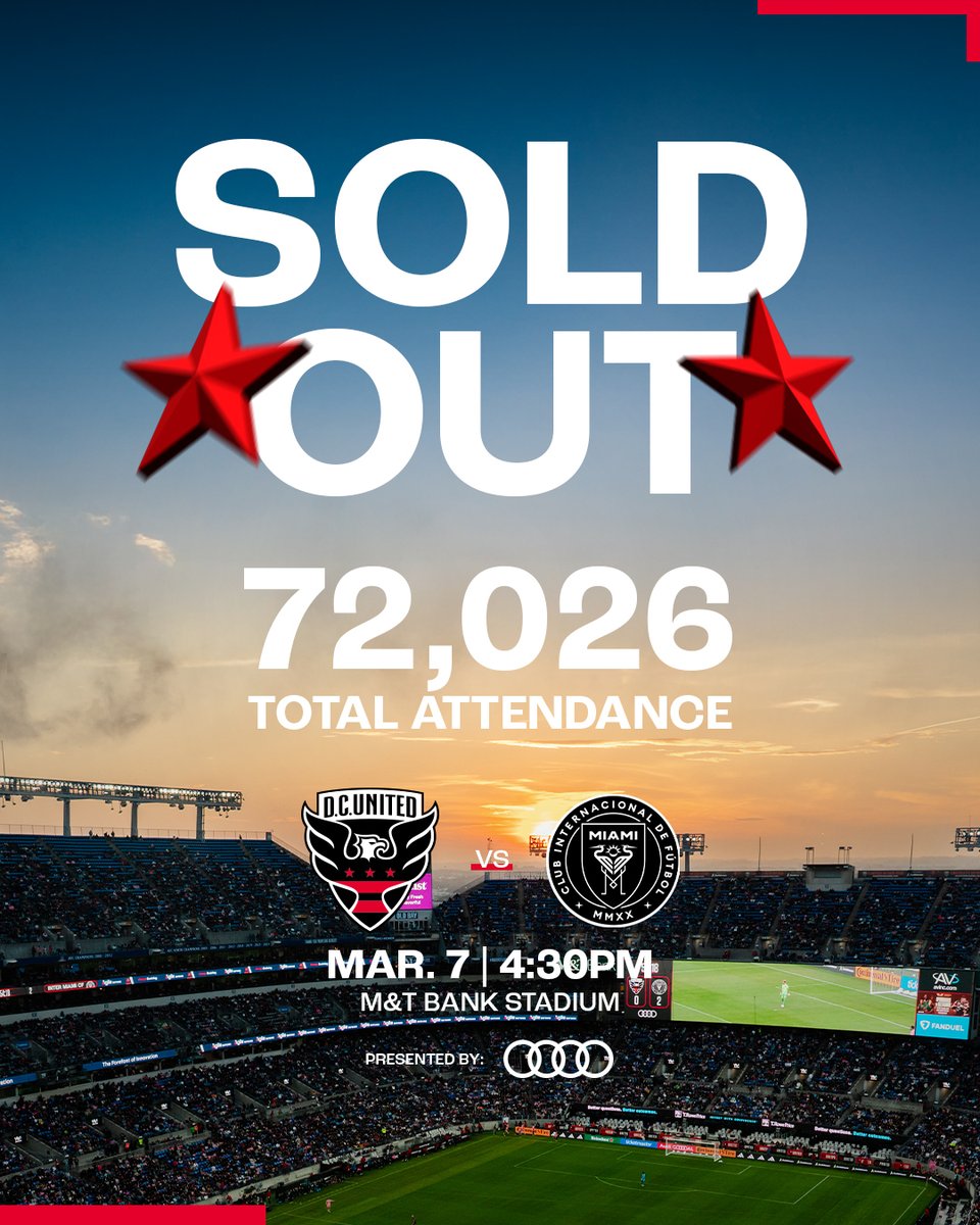 dcunited's tweet photo. SOLD OUT IN BALTIMORE 🏟️ https://t.co/grXqhvuUQQ