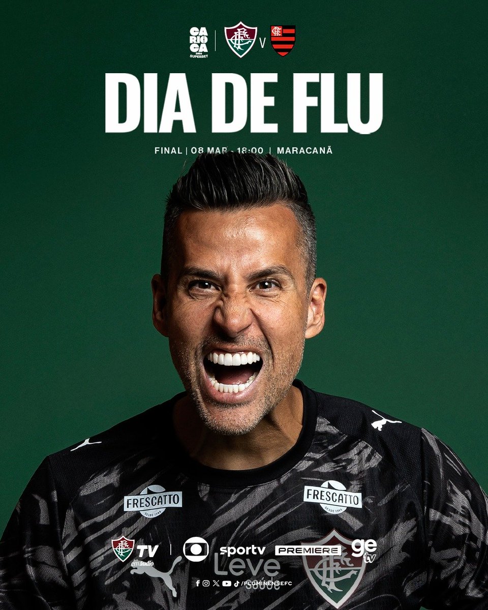 FluminenseFC's tweet photo. 🎵 VAMOS PRA CIMA, FLUZÃO
QUERO GRITAR CAMPEÃO 
VAMOS LUTAR POR MAIS ESSA TAÇA 
VAMOS, FLUMINENSE
COM GARRA E COM RAÇA 🎵

HOJE, 18H. NO MAIOR PALCO DO MUNDO, O MAIOR CLÁSSICO DO MUNDO DECIDE O TÍTULO DO @CARIOCAO.

VAAAAAMOOOOS, FLUZÃO! 🇭🇺🇭🇺🇭🇺

#DIADEFLU https://t.co/dwTWK4Ef7s