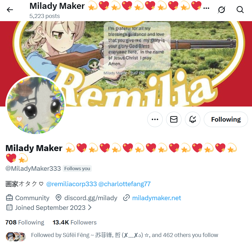 Everyday I wake up and have to make sure milady still follows me.

It's a terrifying existence