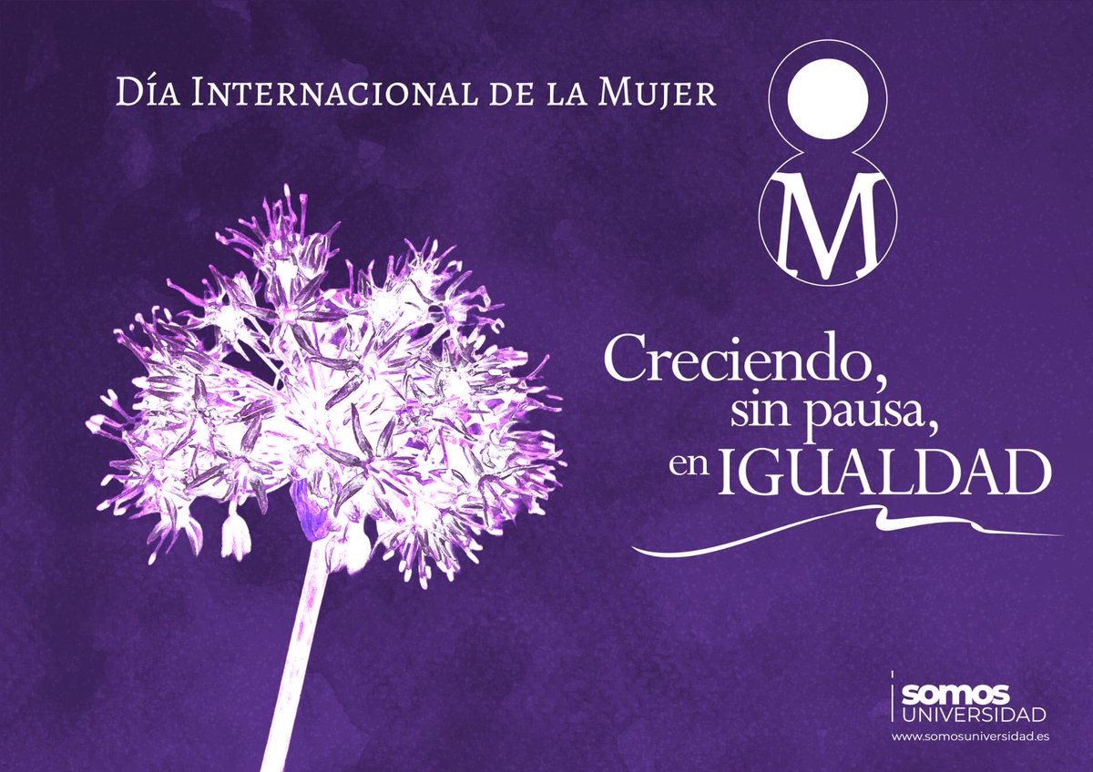 somouniversidad's tweet photo. En Somos Universidad trabajamos para que el futuro laboral de las mujeres no entienda de techos de cristal ni de suelos pegajosos 💜

#8M #DíaInternacionalDeLasMujeres #SomosUniversidad https://t.co/tg6ezxiY9S