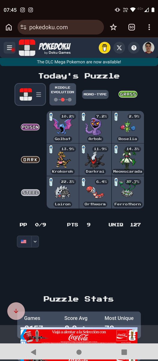 Tooaasttyy's tweet photo. Día 4 haciendo pokedoku https://t.co/LUkZJ5cdaM