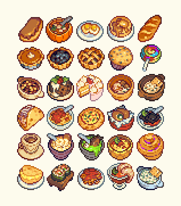 thinking about stardew valley food