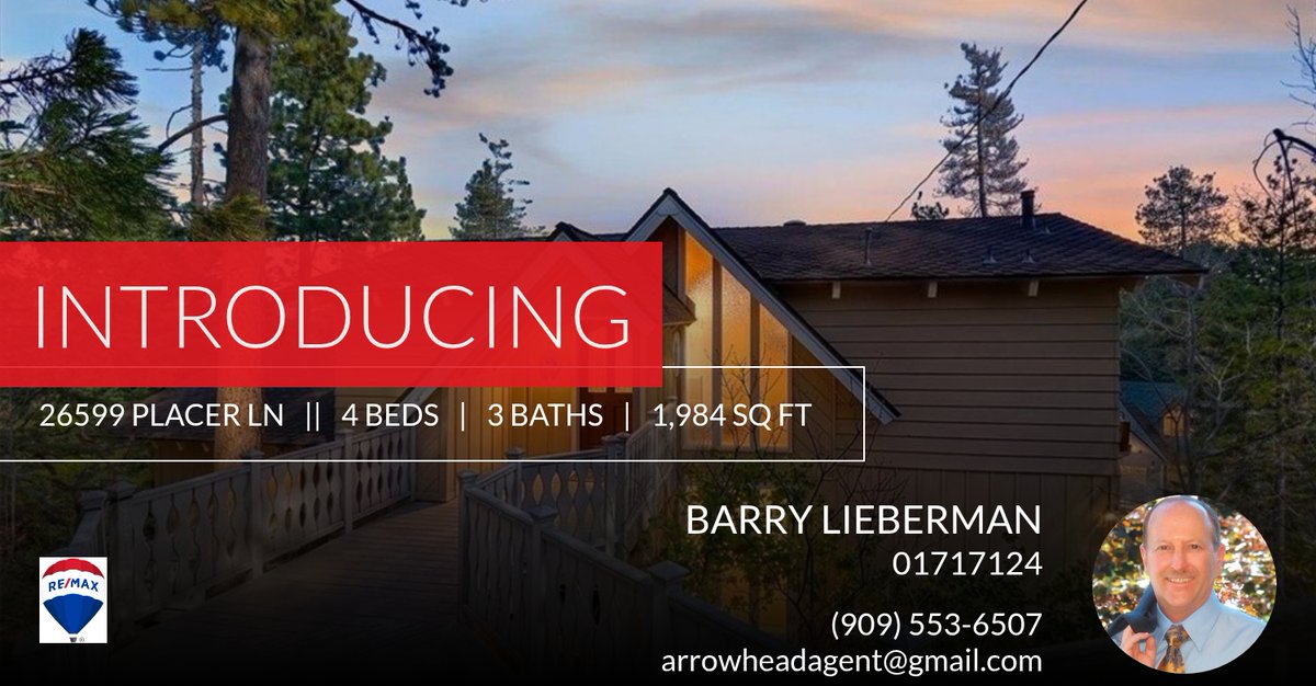 BarryLieberman8's tweet photo. Introducing a new property in Lake Arrowhead! This home offers a blank canvas for you to create the home you've always wanted.🎨 Reach out to me at (909) 553-6507 for more information.

Barry Lieberman
"Investing with In... https://t.co/Kat1UyPFMV https://t.co/HUTo218yj5