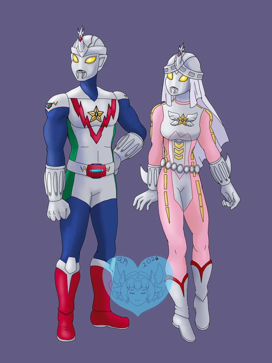 A redesign of Fighter and Angel. #流星人間ゾーン #zonefighter