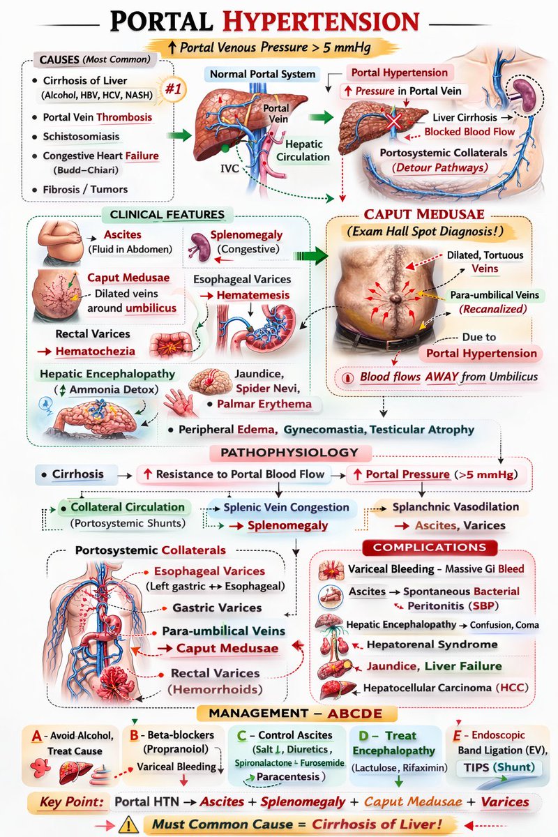 Portal hypertension 
Very informative summary 

Source :<a href="/Mota55em/">Dr Motasem Al-Gradey</a>