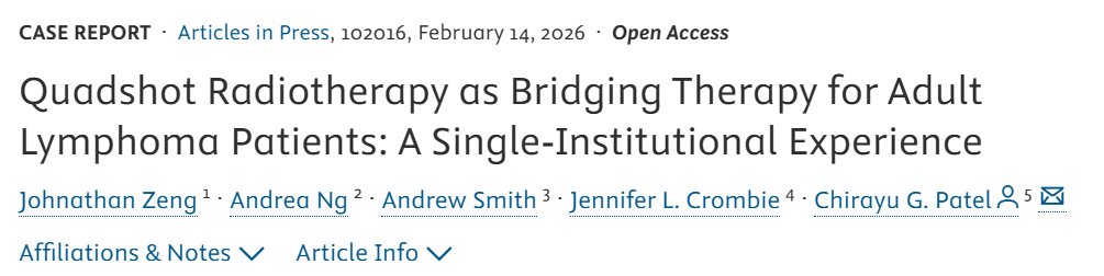 Advances, an ASTRO Journal tweet media