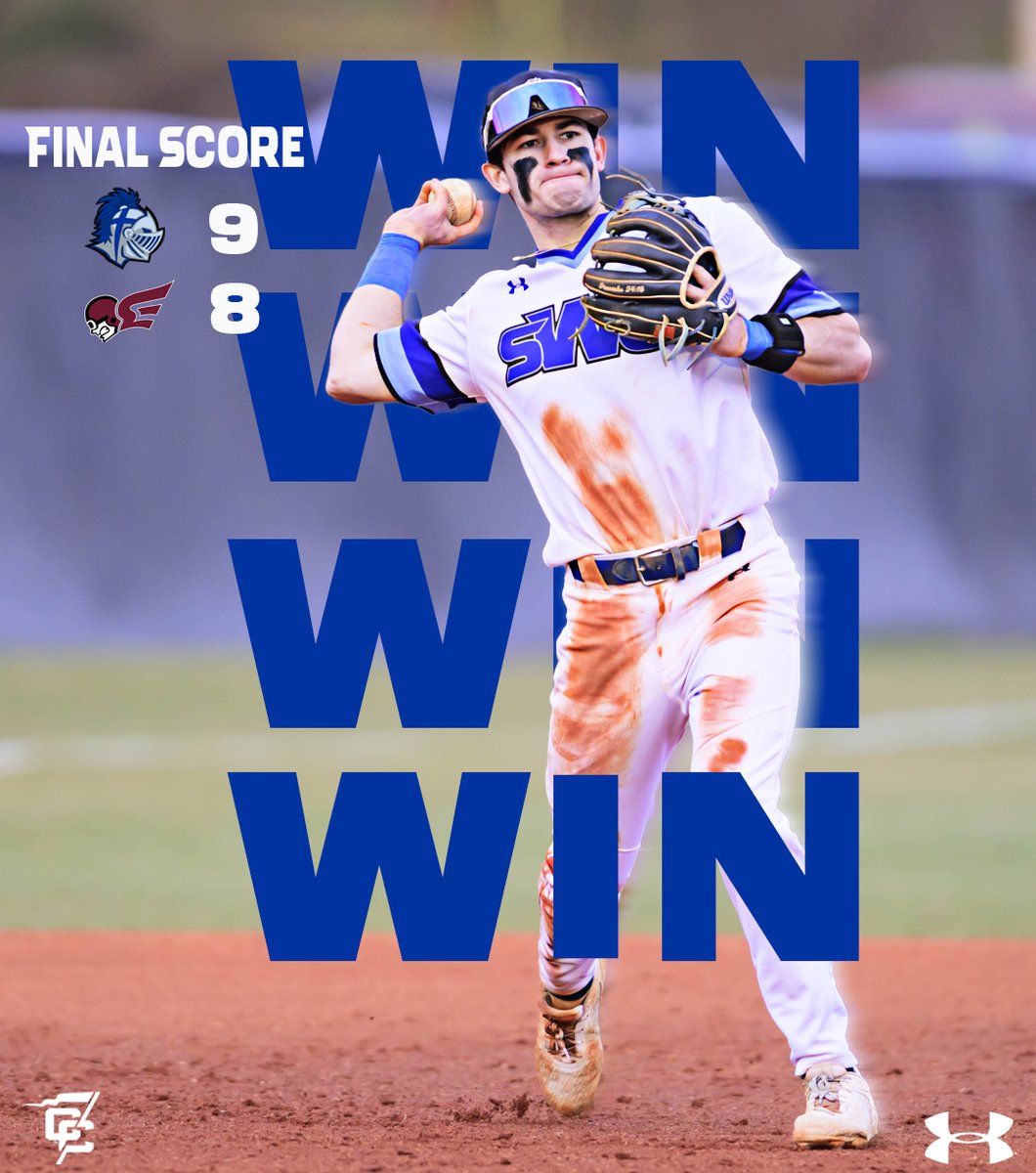 SWUWarriors's tweet photo. That's a win!

@SWUBaseball takes down Erskine in 9-8 final

Doubles: Nolan Evatt, Samuel Simonds, Kade Bowling 
Stolen Bases: Tristan Tillman, Evatt, Ethan Shimmel, Perry Dyer
Strikeouts: Gavin Chandler (2)
Win: Lukas Arvantides

#TeamSWU #ncaad2 #conferencecarolinas https://t.co/Ri9oIiCtWv