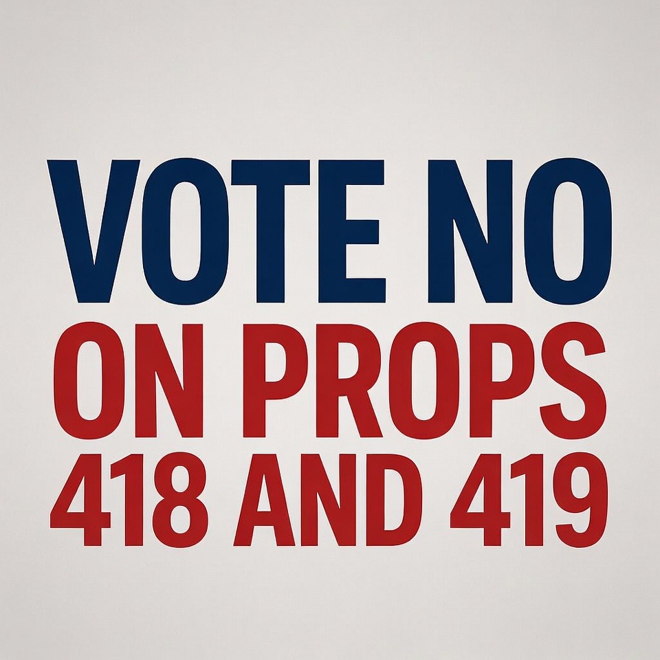 RealPimaGOP's tweet photo. VOTE NO on Props 418 and 419 for a 0.5% tax discount.
The RTA program subsidizes Tucson's free buses where bus drivers have been attacked, passengers have been assaulted, and the bus has been used as a getaway vehicle. 
Stop funding the drama.