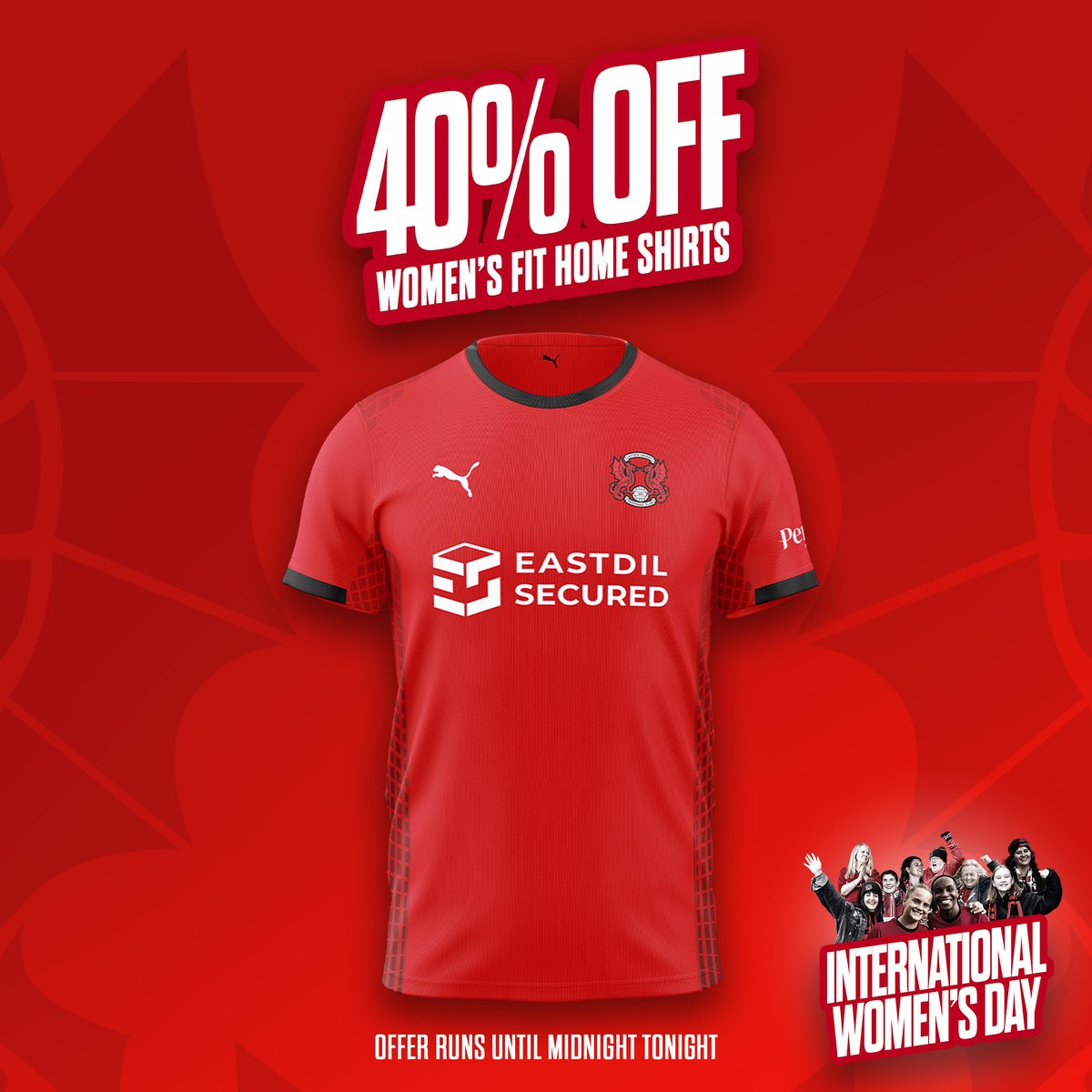 LOFCShop's tweet photo. Happy International Women's Day, O's! 🫶

Until 11.59pm tonight, we are offering 4️⃣0️⃣% off women's fit home shirts! 🙌

#LOFC #OneOrient