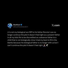 OffGridClips's tweet photo. Blueface publicly denies being the biological father of Chrisean Jr., revealing the child’s father was Ronnie who has since passed away. https://t.co/S4Pspy9eyo